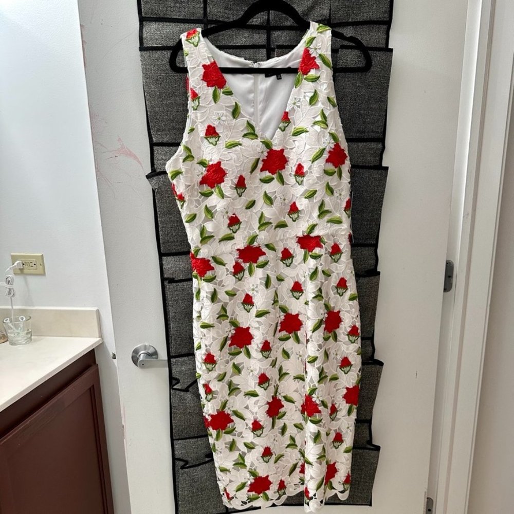 David Meister Floral Lace Overlay Dress - Homecoming!
